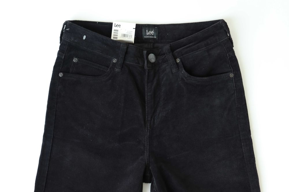 LEE SCARLETT HIGH W27 L33 damskie spodnie nowe skinny welurowe jeansy