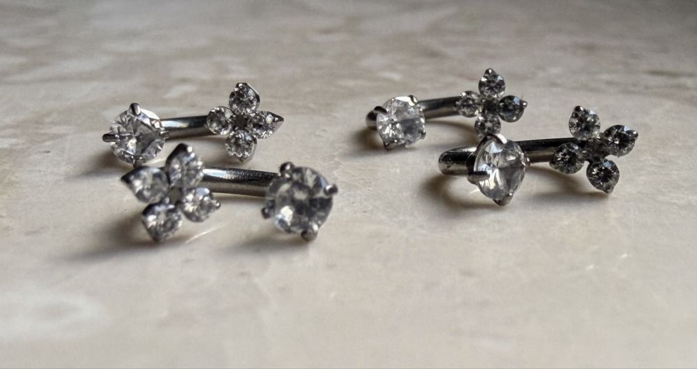 Unisex kolczyk 6 mm piercing 16 G kółko podkówka Tytan