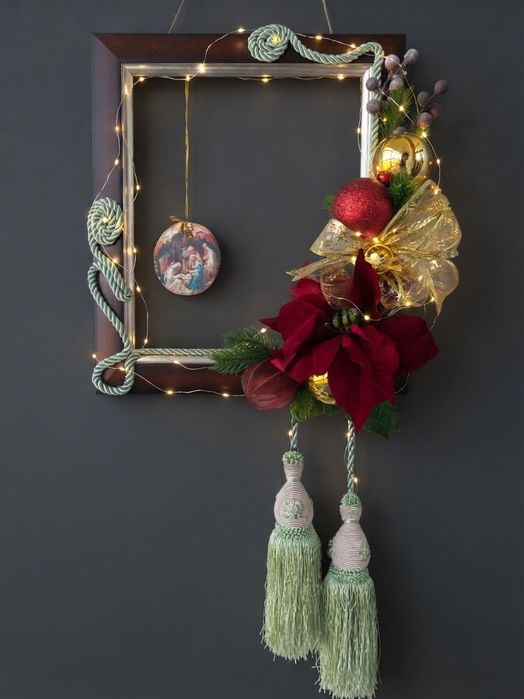 Decoração Natalicía com luzes incluídas, 35x45cm