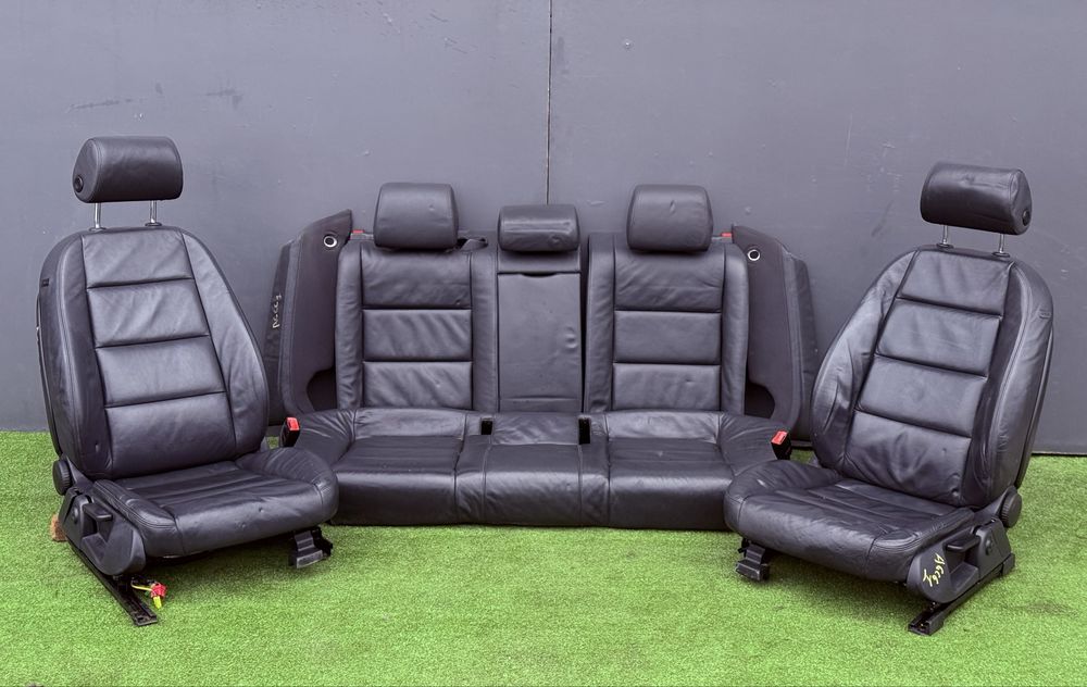 Салон чорний Шкіра Ауді А6 С6 Audi A6 C6 сидіння розборка Універсал