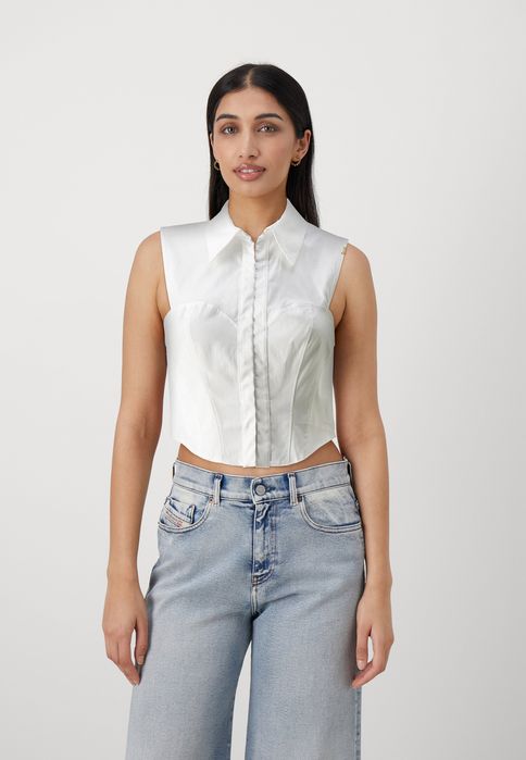 Top biały z kołnierzykiem Elisabetta Franchi 34