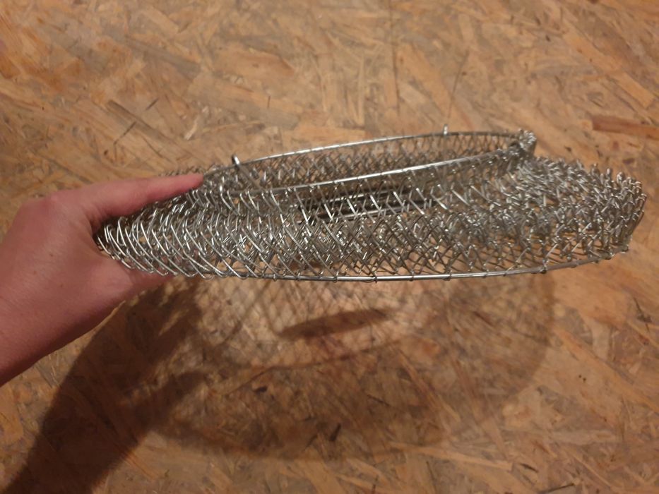 Metalowa siatka / koszyk na ryby z PRL-u