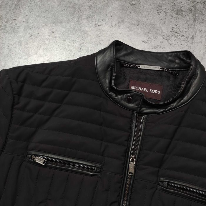 MĘSKA Kurtka Elegancka PREMIUM Biker Motocyklówka Michael Kers Logo