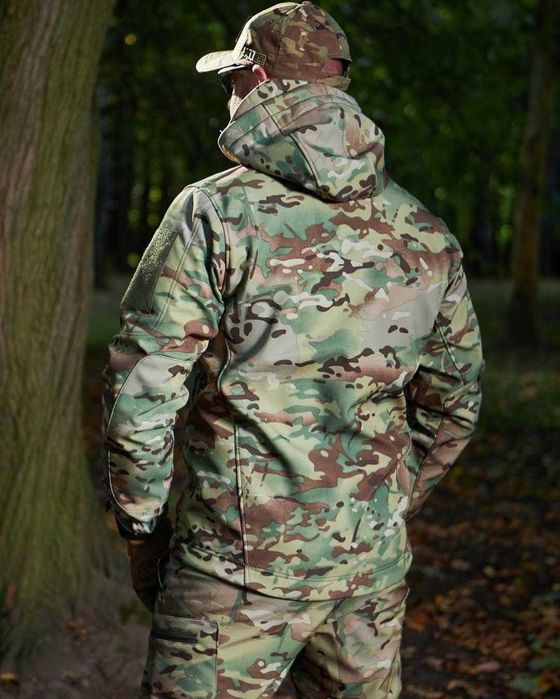 Софтшел на флисе костюм куртка штани мультикам военная форма Британка