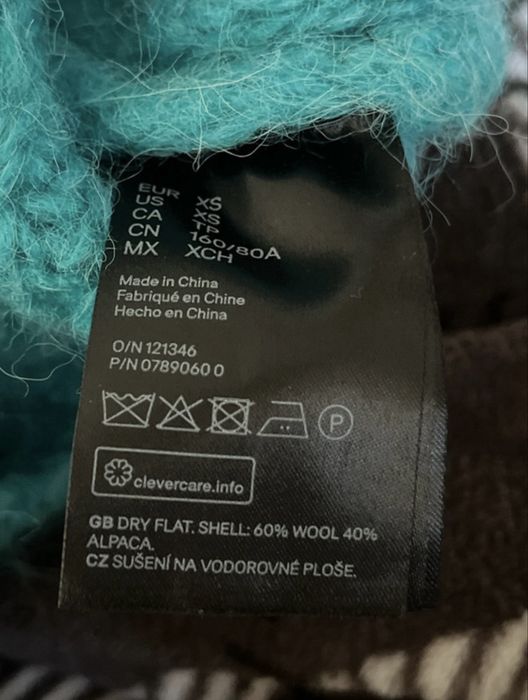 Turkusowy sweter H&M Alpaca Blend