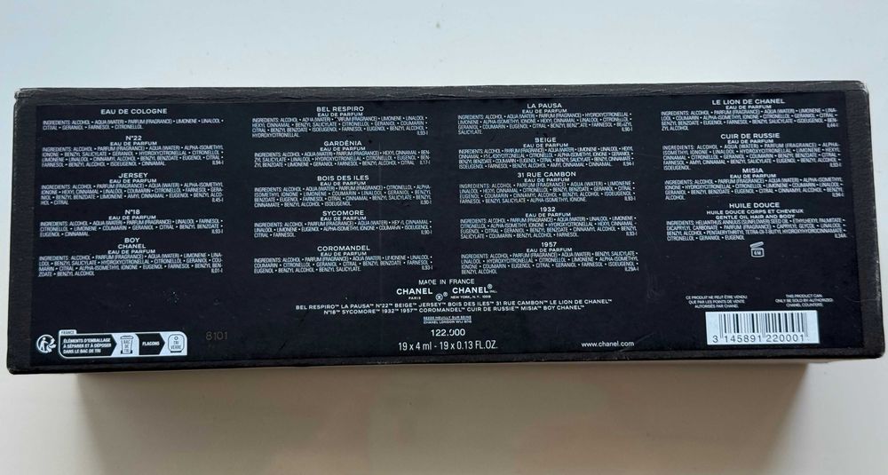 Оригінальні мініатюри Шанель 19 * 4 мл