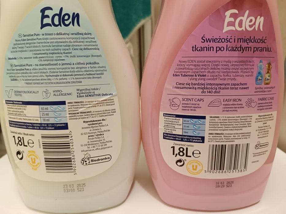 Płyny do płukania Eden 1.8 l