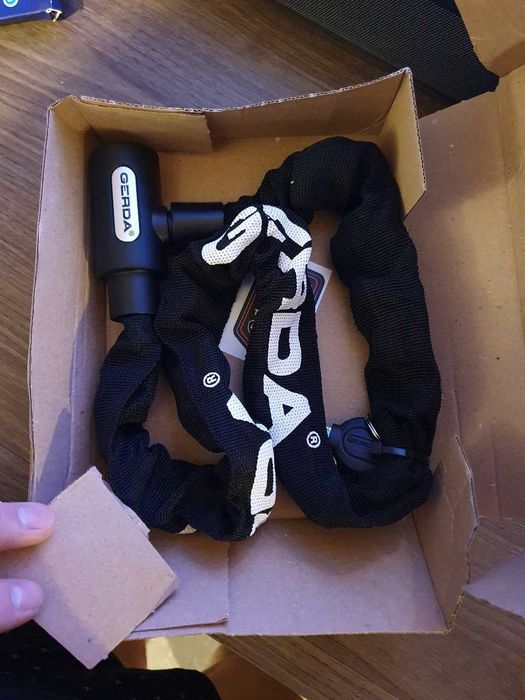 NOWE Zabezpieczenie Łańcuchowe do roweru GERDA 90cm Zapinka MOCNE