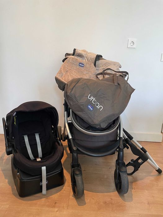 Carrinho Trio Chicco Urban Plus Black
