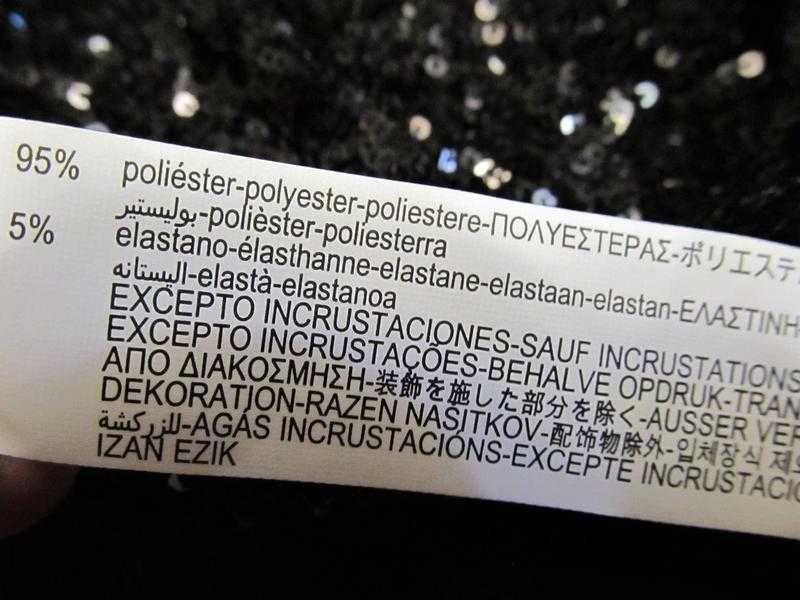 Zara  брюки клеш черные стрейч-гипюр с пайетками р.XS