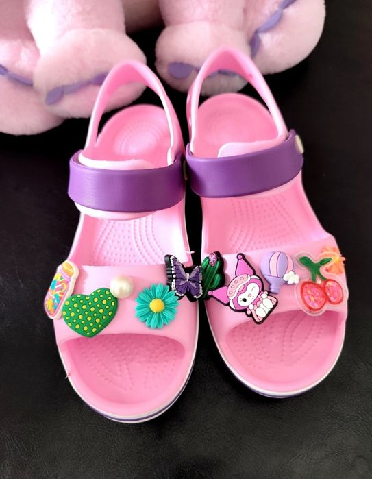 Crocs J2 32 33 wodoodporne sandały do wody plaża basen przypinki