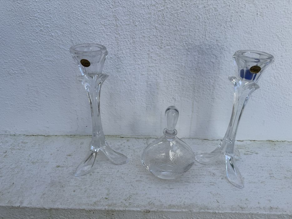 Conjunto de 3 peças em cristal