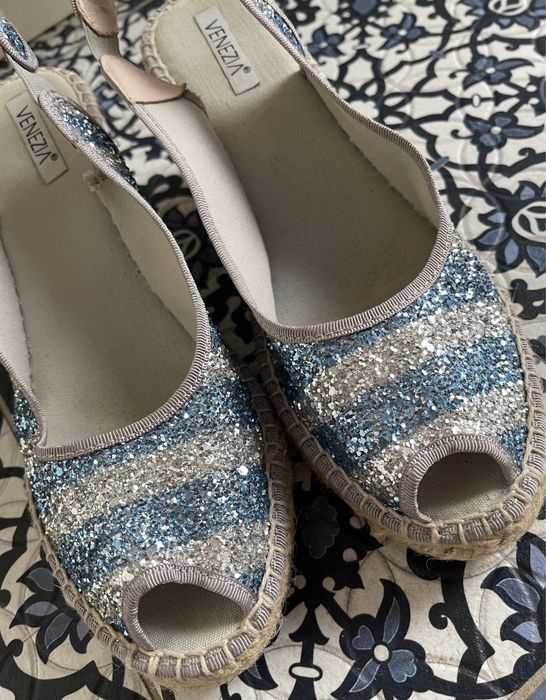 Venezia espadryle koturny sandały 39