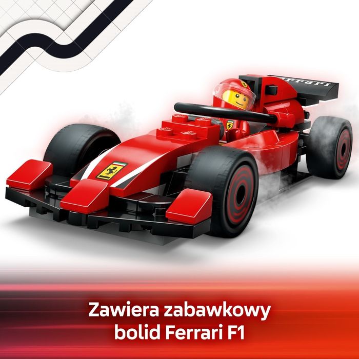 Super na Święta Duży Zestaw LEGO F1 Ferrari + 5 Figurek