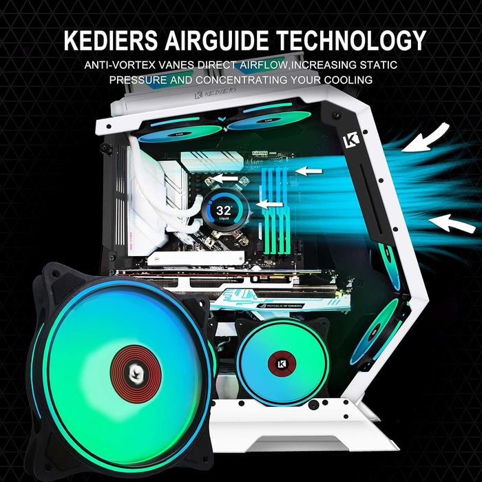Obudowa KEDIERS C570 ATX USB Midi Tower RGB Okno
