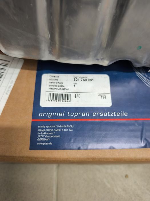 Miska olejowa nowa Topran 601-768