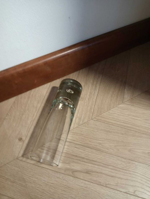 Wazon szklany tuba z bąbelkiem