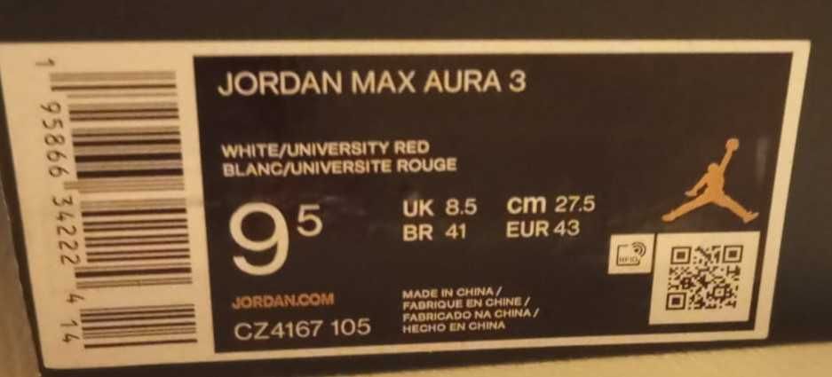 Ténis JORDAN Max Aura 3 - N.43