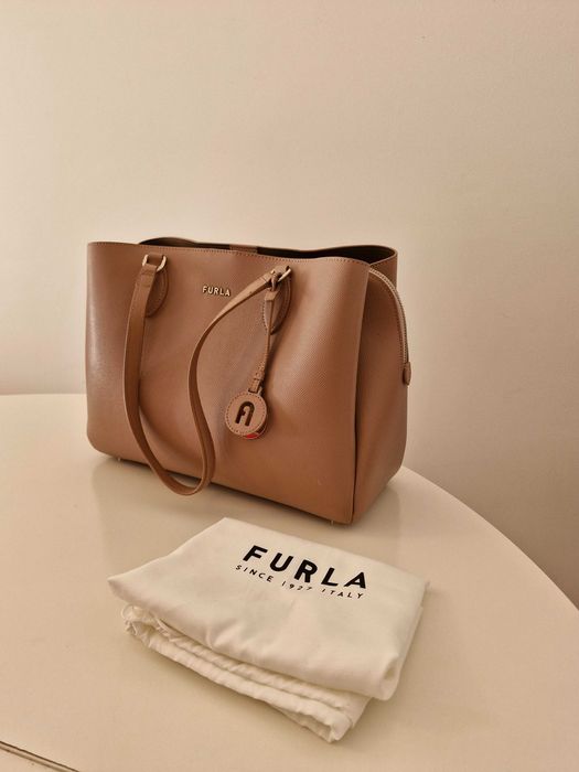 Mala Furla Minerva Tote L Nude Vitello Nova