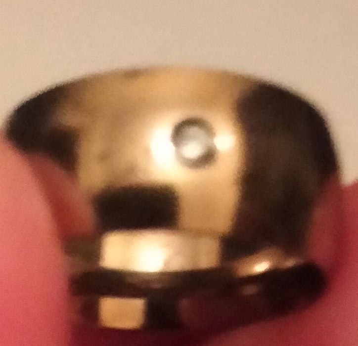 Aliança de Aço com brilhante verdadeiro no meio Marca One