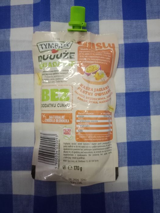 Пюре дитяче tumpabark фруктове-вівсяне банан маракуйя ,диня