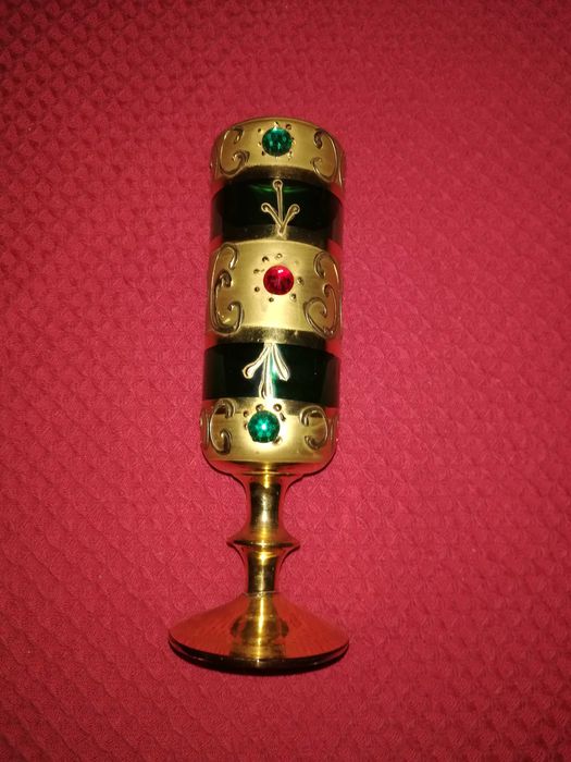 Conjunto licor Murano ouro anos 70