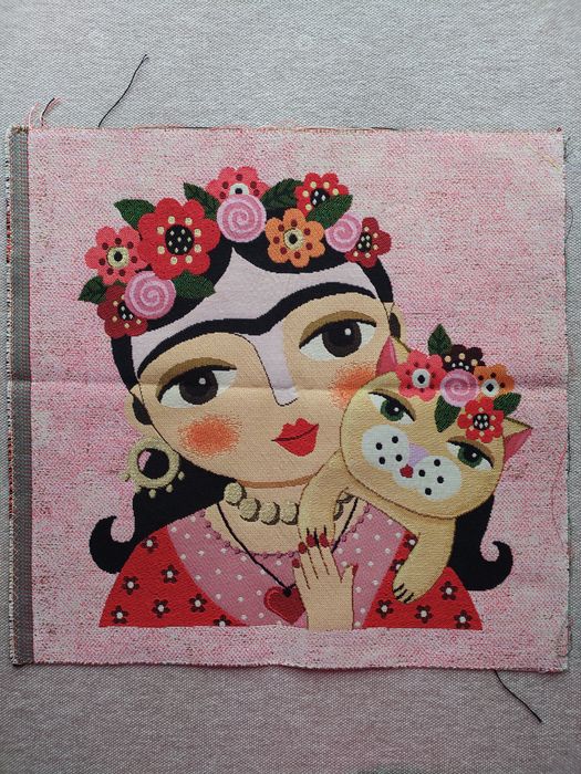 Гобелен Фріда з кицею тканина