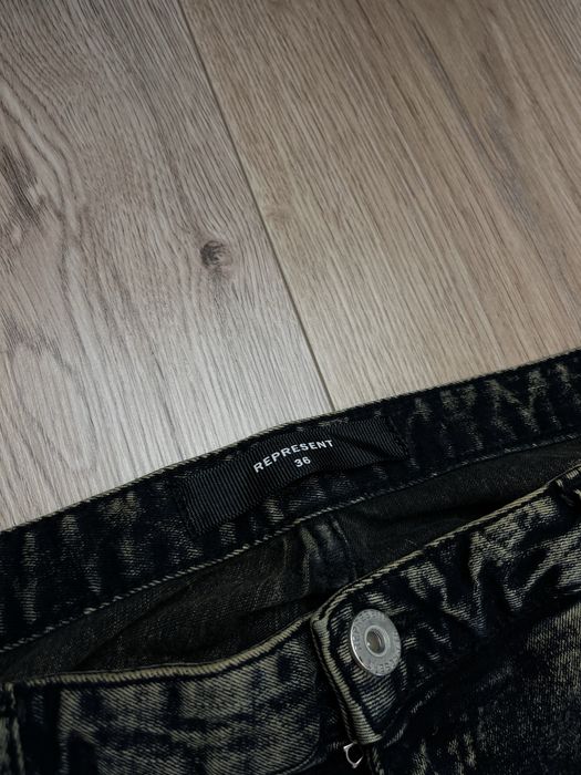 Represent Distressed Grey Bleach Skinny Nowe Męskie XL Dzinsy Jeans Opium Streetwear Designer