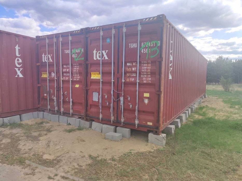 Kontener Morski 40' HC 12 x 2,44 x 2,90 / Magazyn / Budowa / Garaż / Toruń