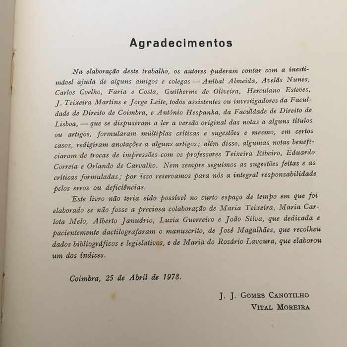 1a ediçao Constituição da República Portuguesa 1978