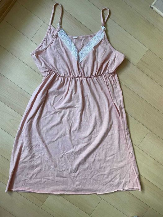 Ночная рубашка (ночнушка) на бретелях для беременных, кормящих матерей