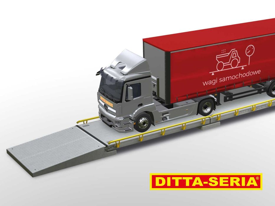 Waga samochodowa betonowa DSB 3x18m, do 60t, żelbetowa DITTA-SERIA