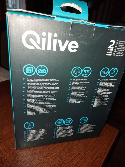 Qilive Gamingowe słuchawki do komputera z mikrofonem słuchawki do gier