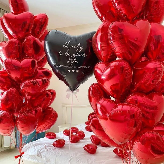 Гєлієві кульки, серця. Святкове оформлення та декор до 14 лютого. Київ