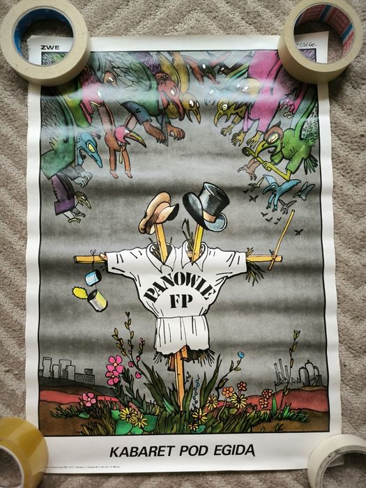 Plakat Kabaret pod Egidą Andrzej Mleczko PRL