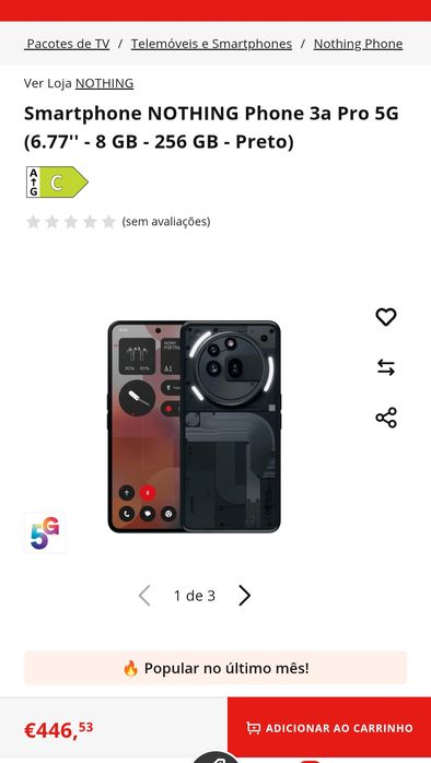 Nothing 3a pro 8 GB 256 Gb