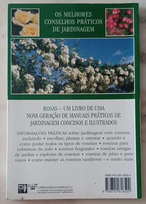 Livro sobre como cultivar e tratar Rosas