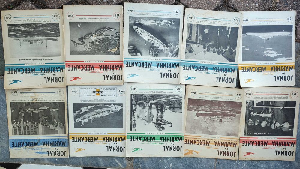 Lote 75 Revistas antigas Jornal da Marinha Mercante