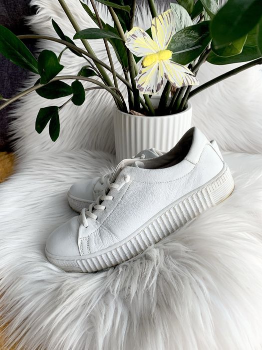 Gabor 38 białe sneakersy skóra naturalna