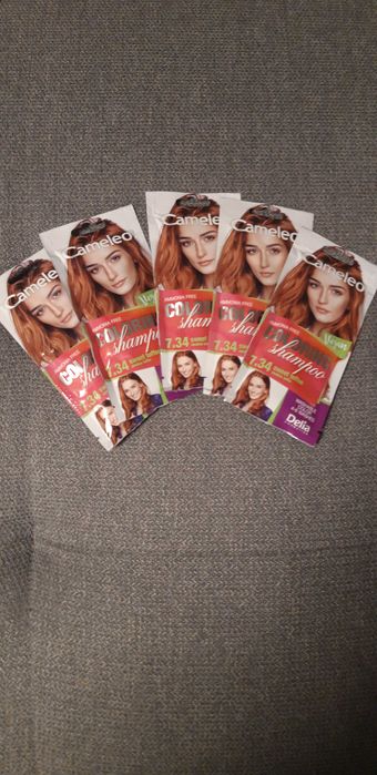 Tanio! Szampon koloryzujący Cameleo 7.34 słodkie toffie Delia Cosmetics
