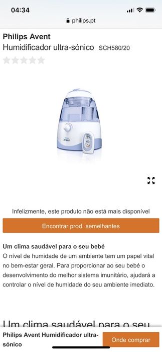 Philips Avent Humidificador bebe