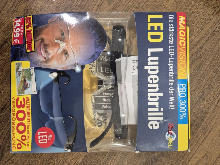 Óculos de Aumento com LED