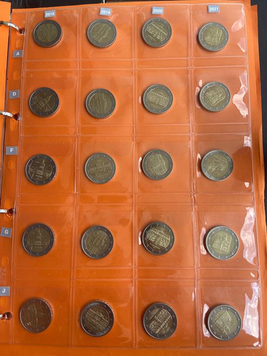 Moedas 2 euros comemorativas Alemanha