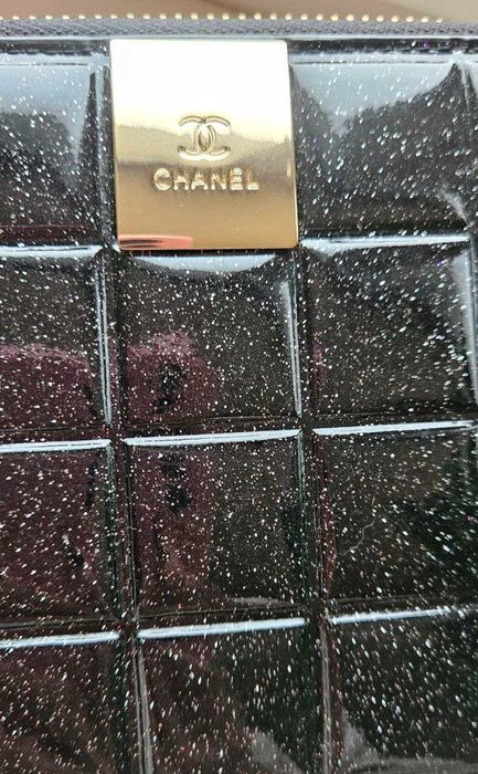 Клатч у стилі Chanel | чорний лак | вечірня сумка