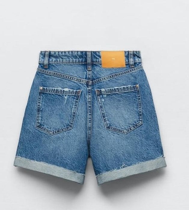 Джинсові шорти ZARA з високою талією mom fit