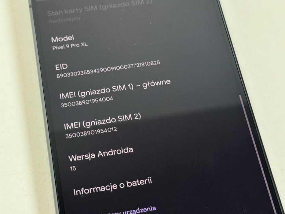 Google Pixel 9 Pro XL 128GB Czarny - Bardzo dobry stan - Gwarancja