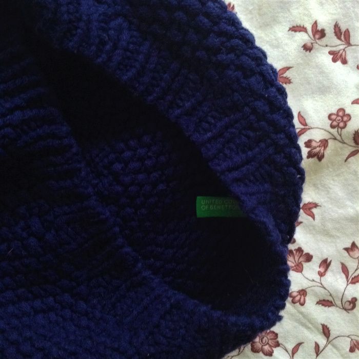 Boina azul lã Benetton