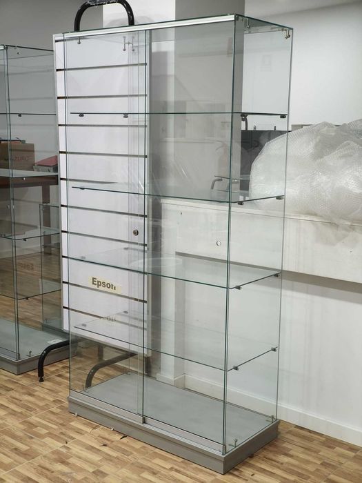 Vitrine Expositora em Vidro Temperado – Profissional – 180x45x94