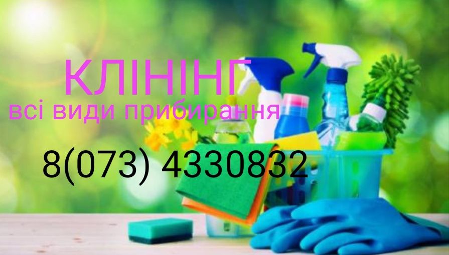 Клінінг всі види прибирання.