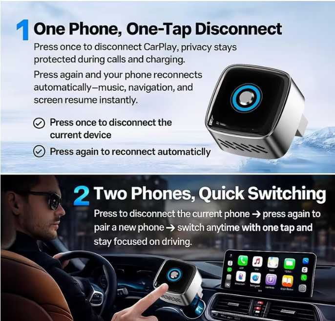 Adaptador Carplay/Android Auto